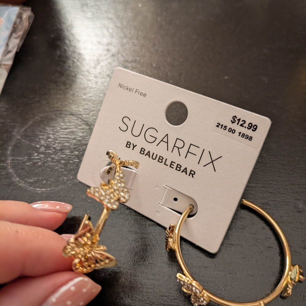 Sugarfix by BaubleBar Gold Butterfly Earrings